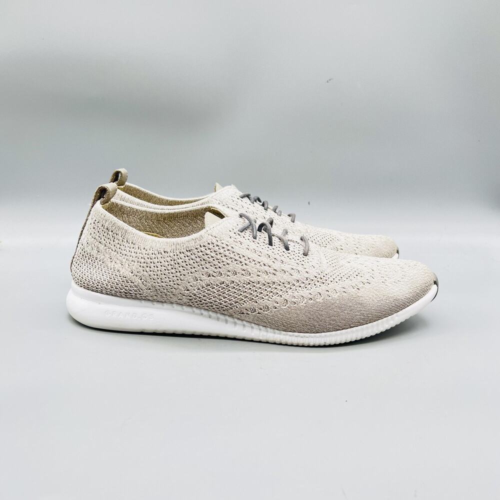 Cole Haan Shoes Womens 10.5 Beige Knit Grand OS Low Top Sneakers Comfort Casual